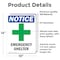 Signmission Emergency Shelter Sign With Symbol, 10 in W x Rectangle, Vinyl Decal OS-2PACK-NS-D-1014-V-11896 - alternate 5